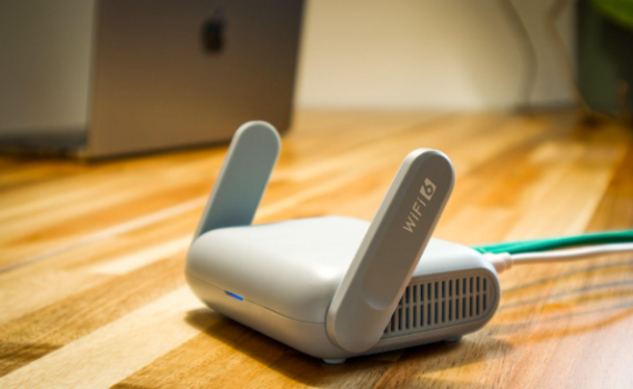 white wifi router